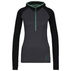 Stoic Women's Merino260 StadjanSt. 3/4 Zip W. Hood - Sweat à Capuche En Mérinos -Stoic stoic womens merino260 stadjanst 3 4 zip w hood sweat a capuche en merinos 1